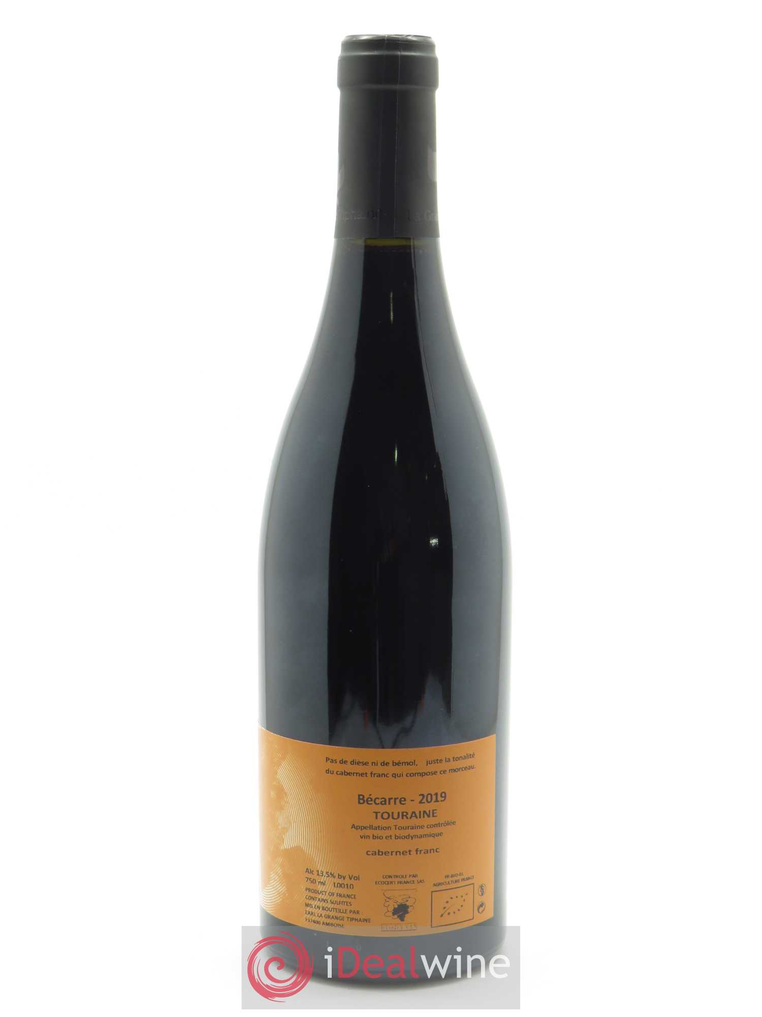 Touraine Bécarre La Grange Tiphaine  2019 - Lot de 1 Bouteille