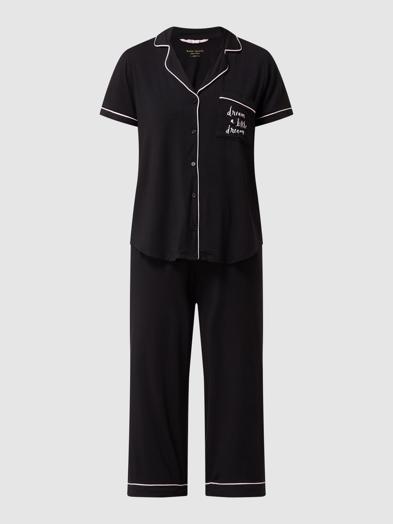 Pyjama mit Stretch-Anteil in schwarz