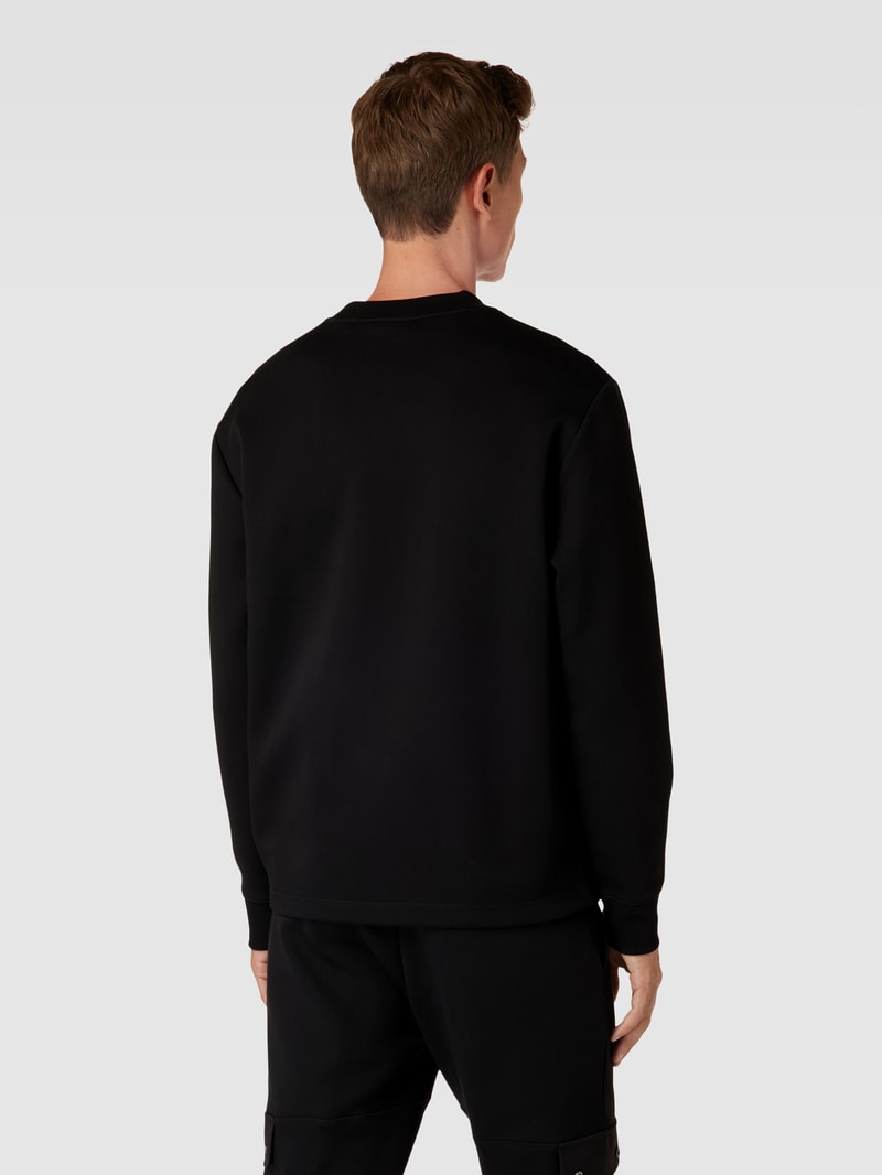 Sweatshirt mit Brusttasche Modell 'Dhaluli' in schwarz