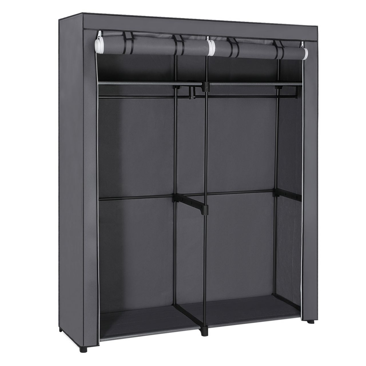Songmics Garderobe mit 2 Kleiderstangen, 140 x 43 x 174 cm