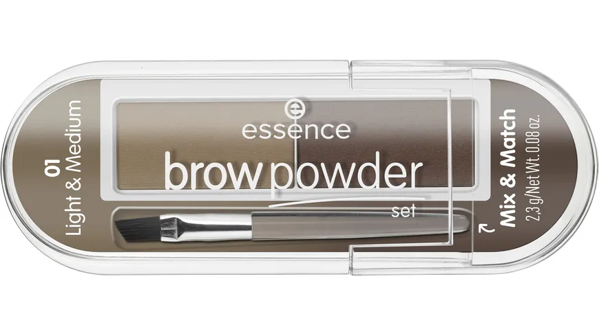 essence brow powder set 1 - light & medium