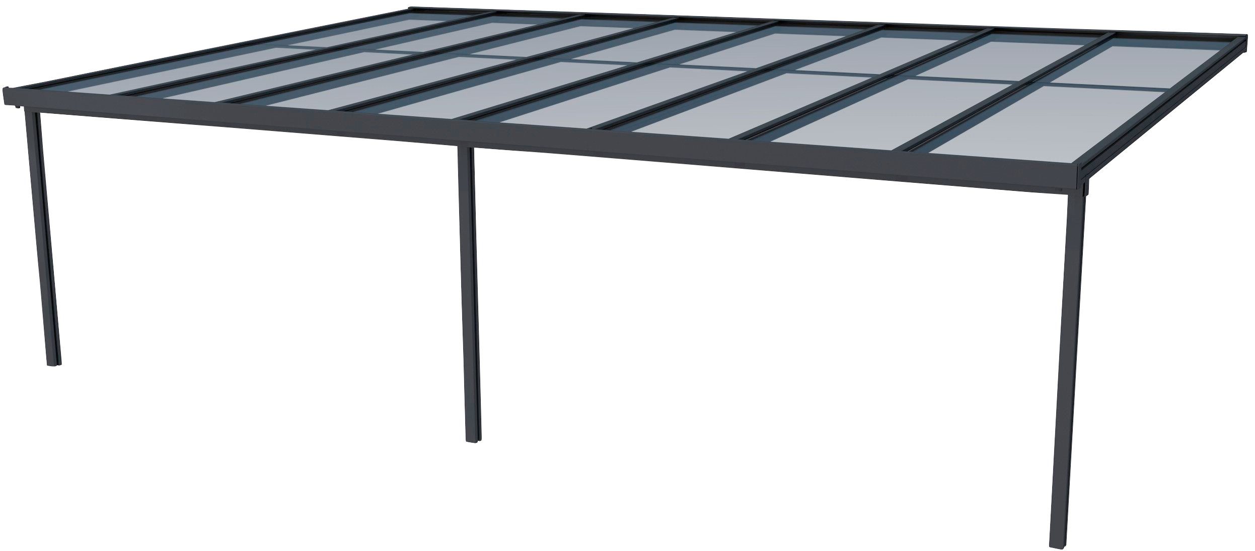 GUTTA Terrassendach Premium, BxT: 812,5x506 cm, Bedachung Doppelstegplatten, BxT: 813x506 cm, Dach Polycarbonat Opal