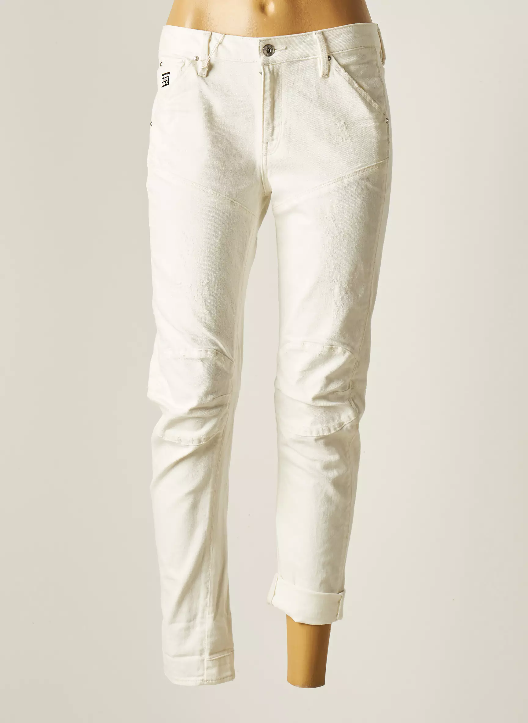 G Star Jean Mom Femme couleur blanc