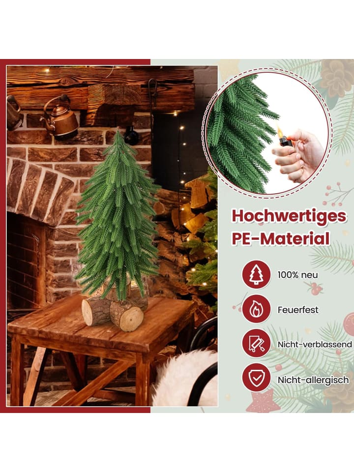 COSTWAY Mini Weihnachtsbaum mit Sockel in Grün günstig kaufen 40 cm
