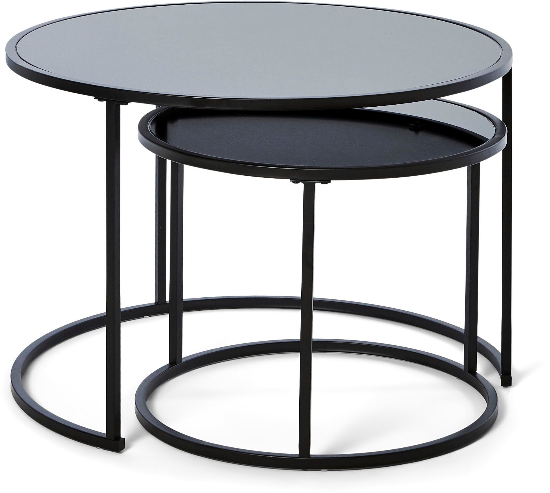 Jahnke Couchtisch (2-St), Couchtisch, Beistelltisch, Nachttisch in edlem Look