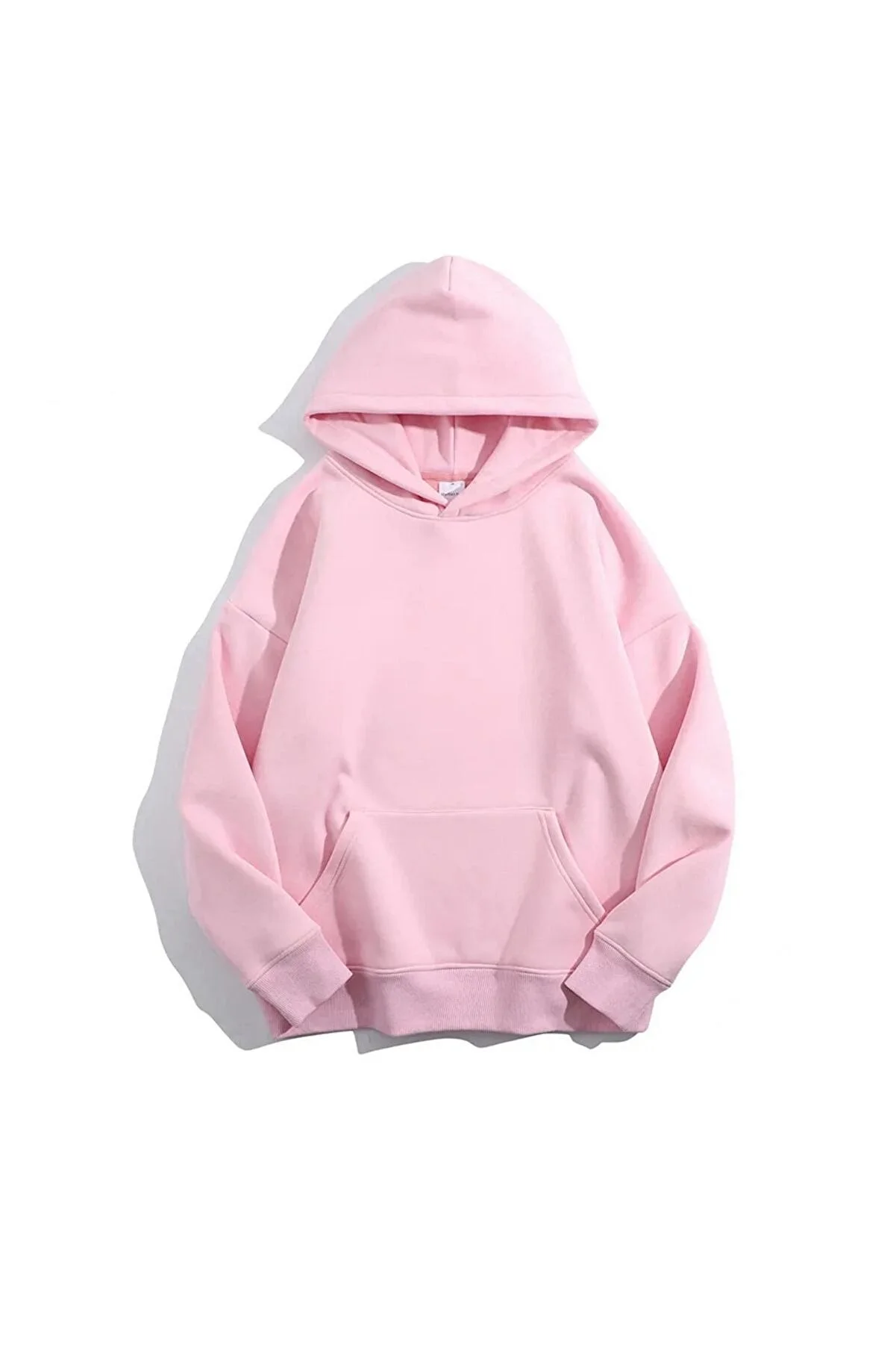 Know  Damen-Sweatshirt mit Kapuze in Rosa, einfarbig, in Übergröße