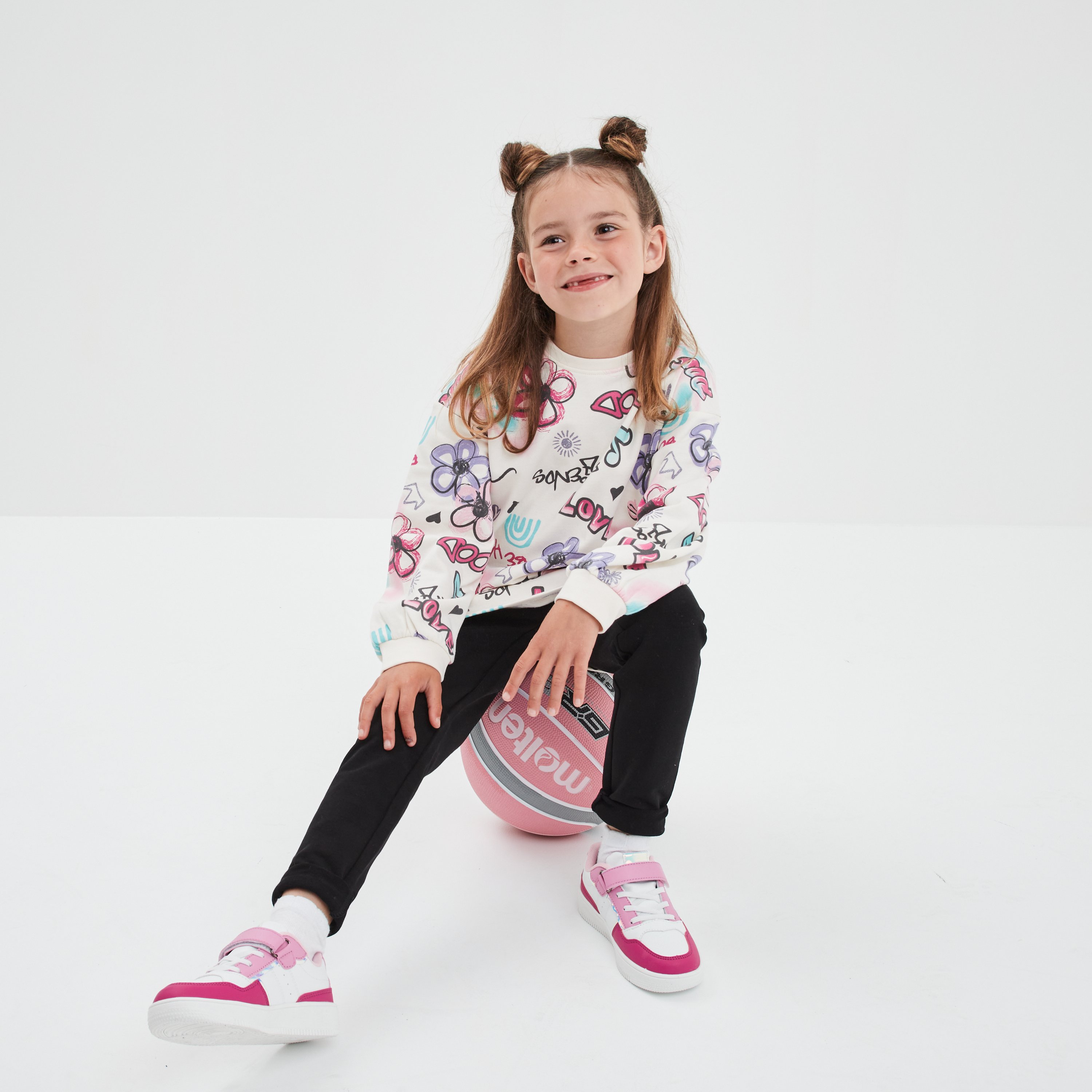 Ensemble sweat long et legging beige fille | La Halle