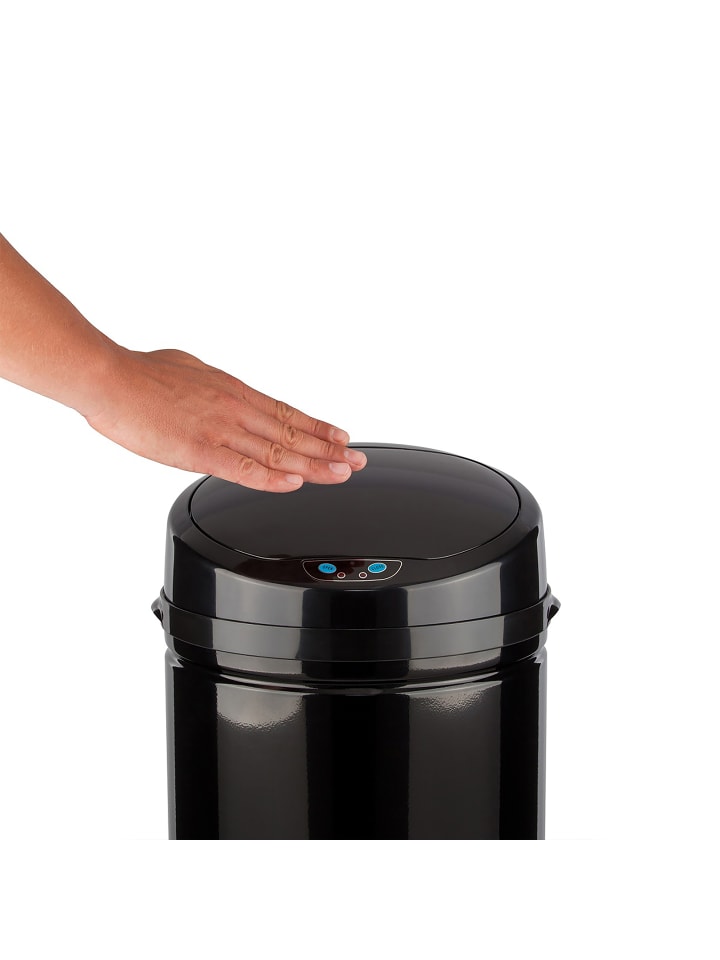 Echtwerk Edelstahl Abfalleimer mit Sensor 42 l in Schwarz günstig kaufen onesize