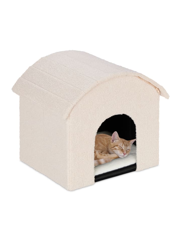 relaxdays Katzenhöhle in Beige - (B)48 x (H)44 x (T)41 cm günstig kaufen onesize