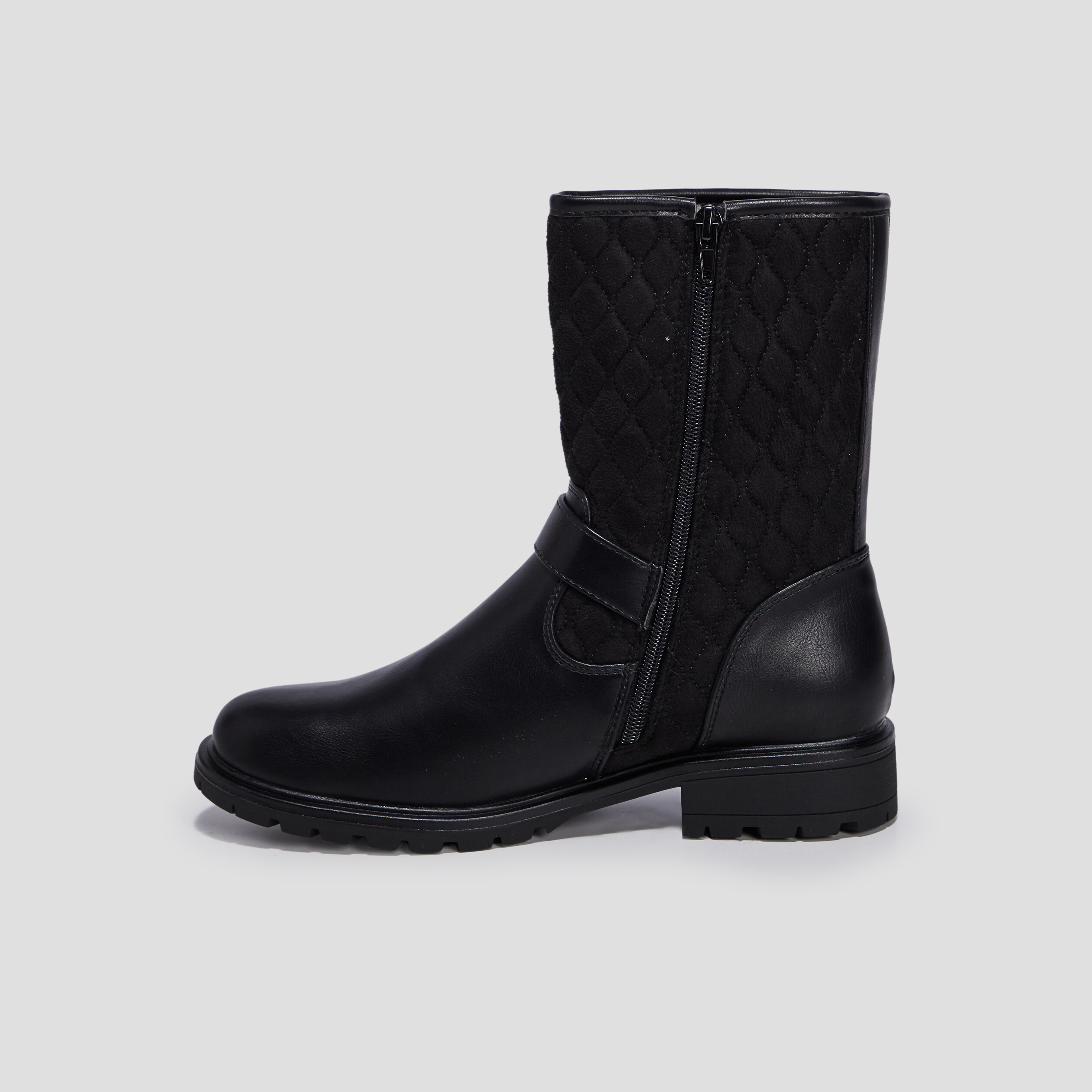 Bottines matelassées noir femme | La Halle