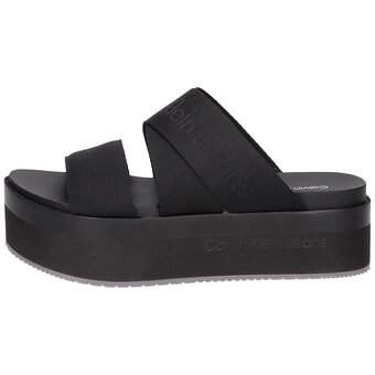 Calvin Klein Flatform Sandal Webbing in schwarz