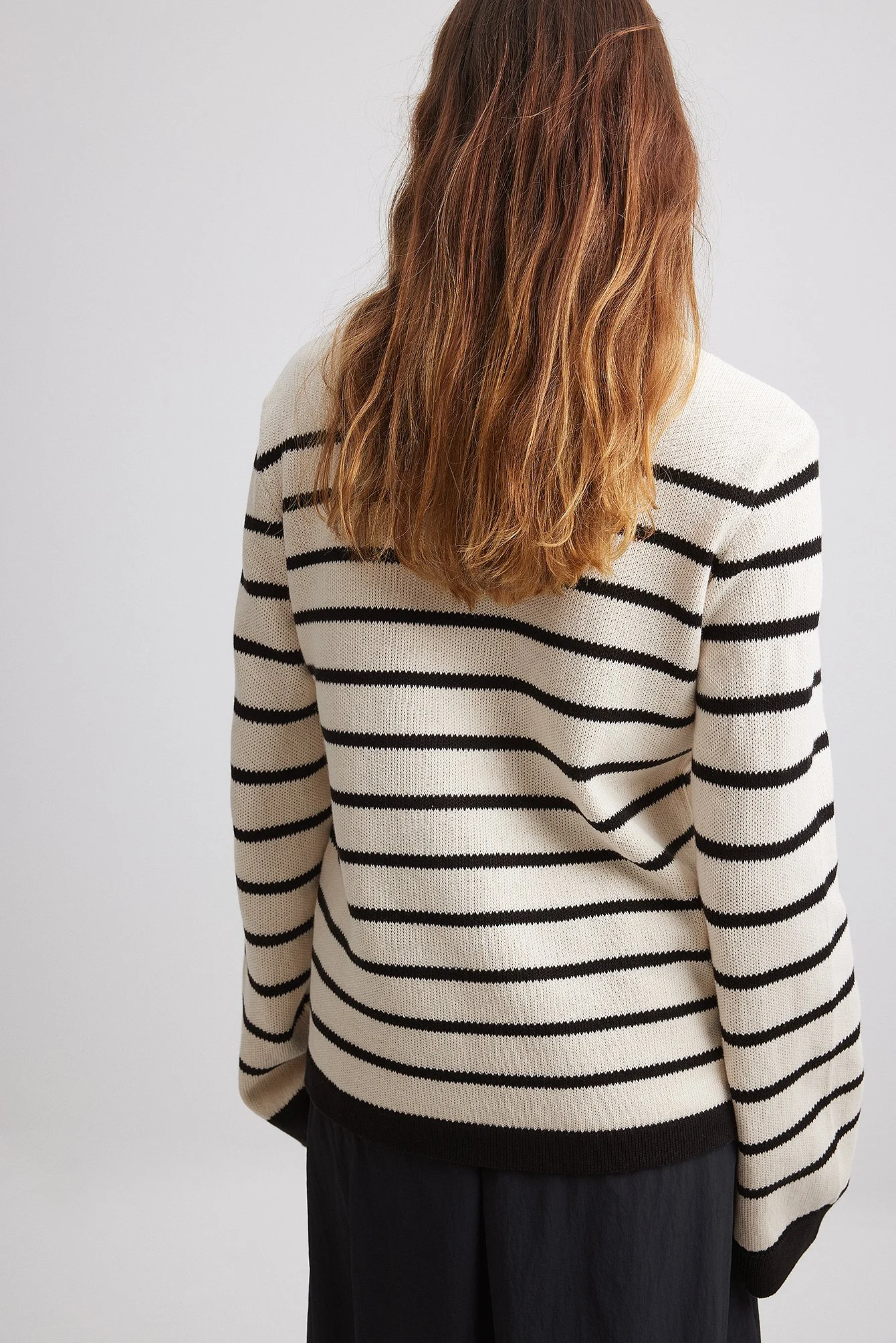 Gestreifter Oversize-Strickcardigan