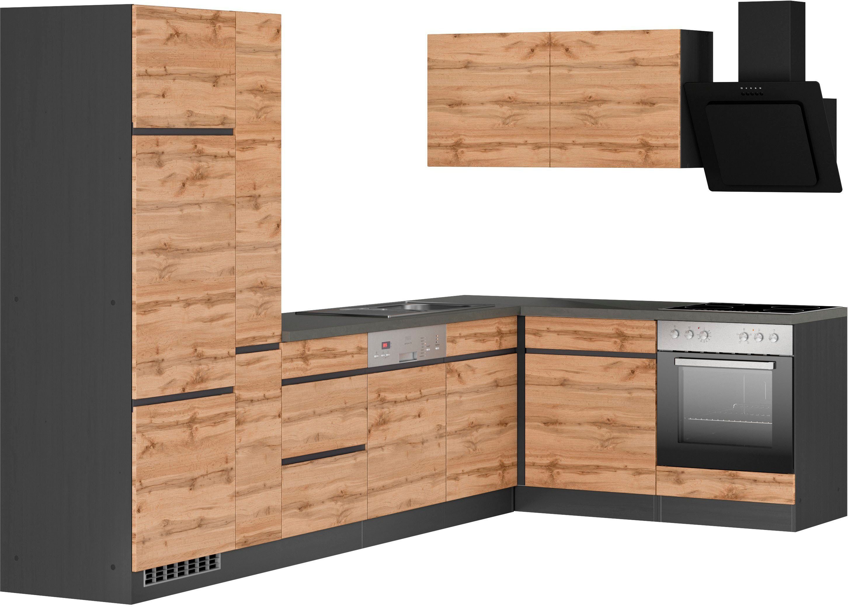 HELD MÖBEL Küche Riesa, Stellbreite 240x270 cm, wahlweise mit oder ohne E-Geräte