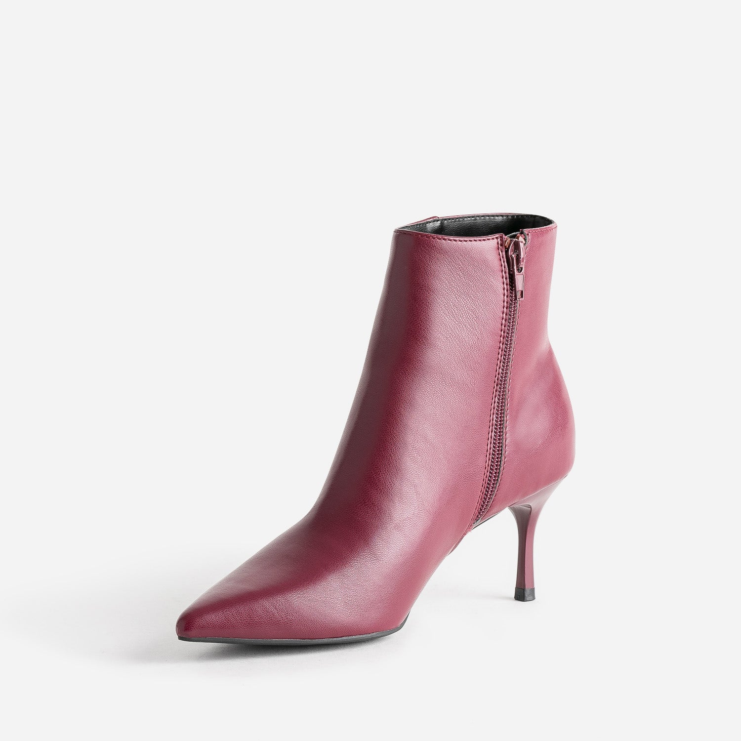 Boots TEXTO bordeaux pointu à talon aiguille