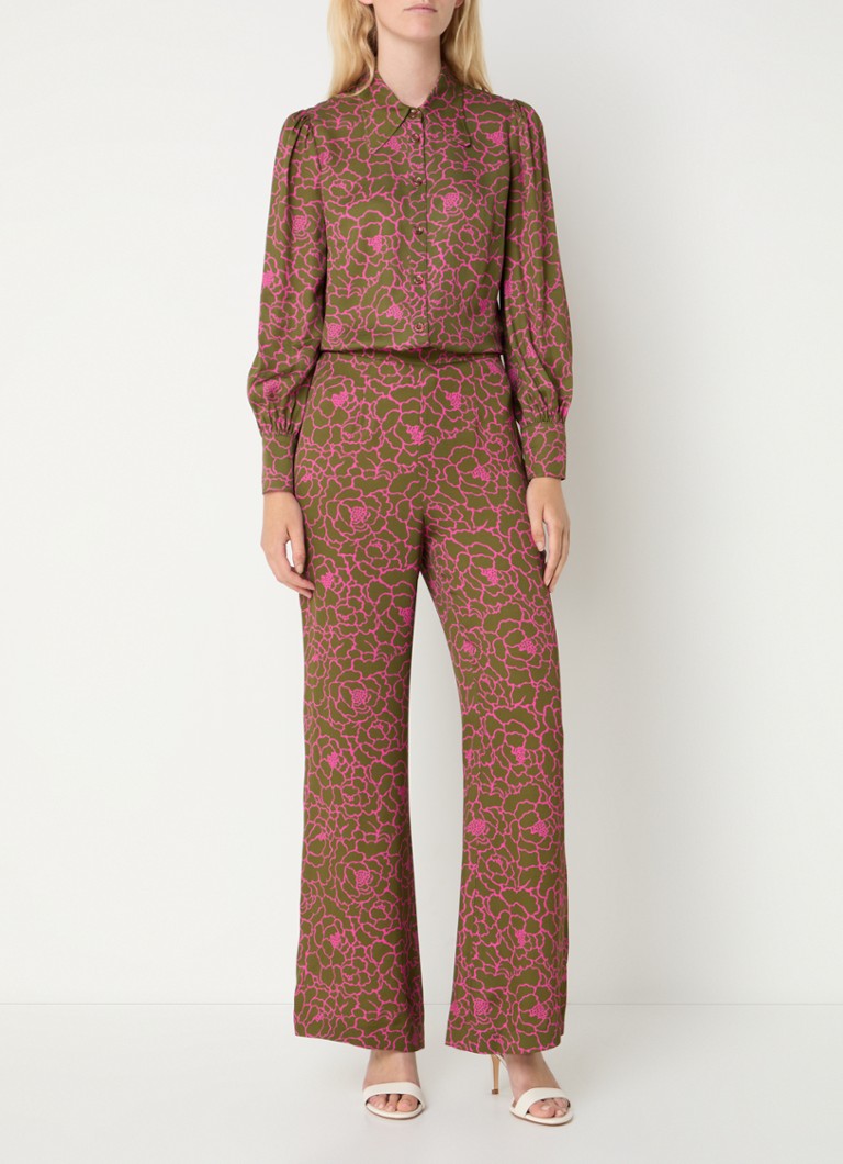 L.K.Bennett  Sonya blouse met bloemenprint en ballonmouw