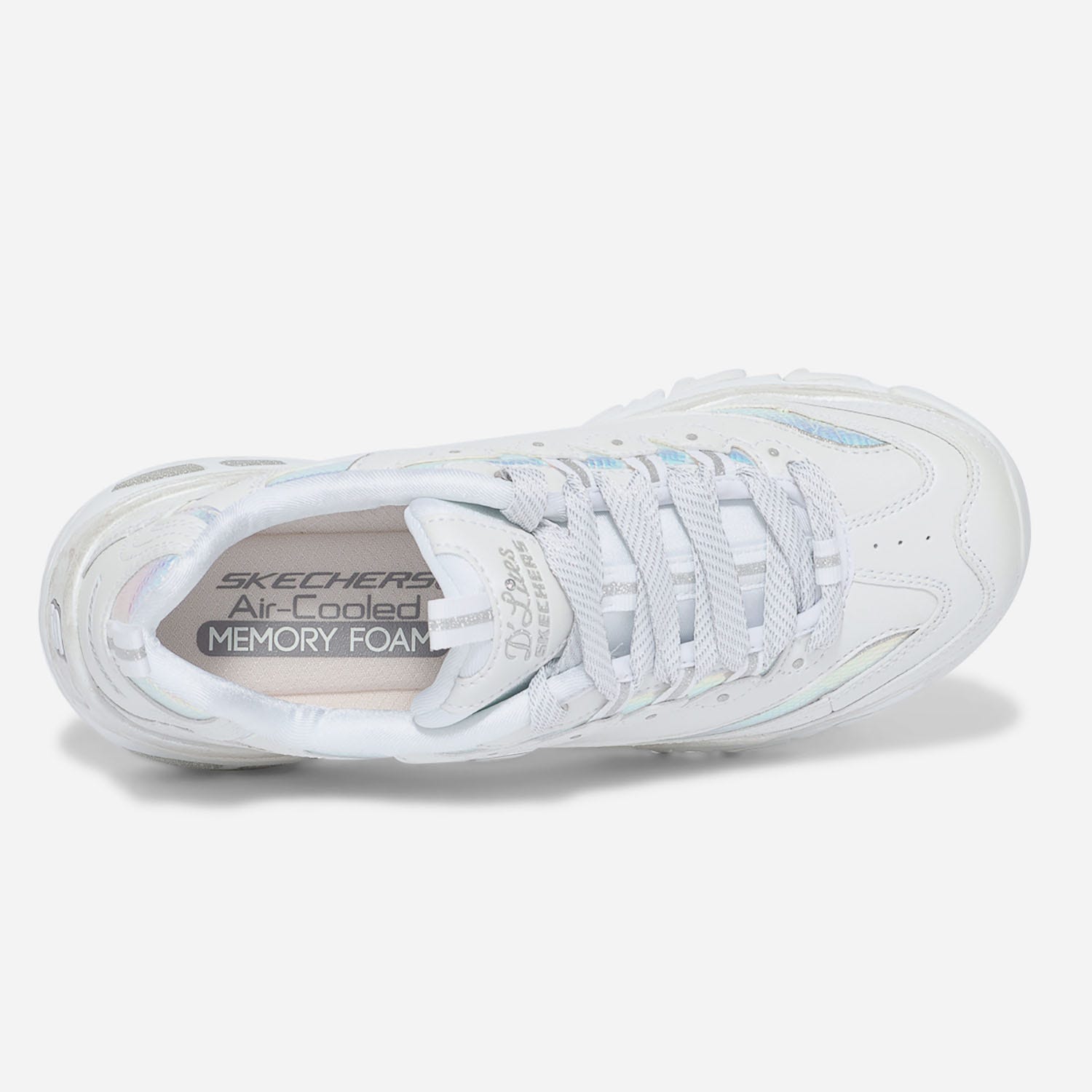 Tennis SKECHERS blanche et argent