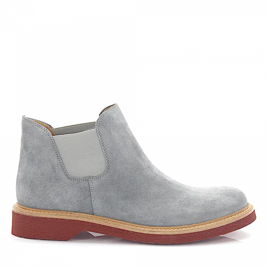 Budapester - Chelsea Boots Veloursleder - grau