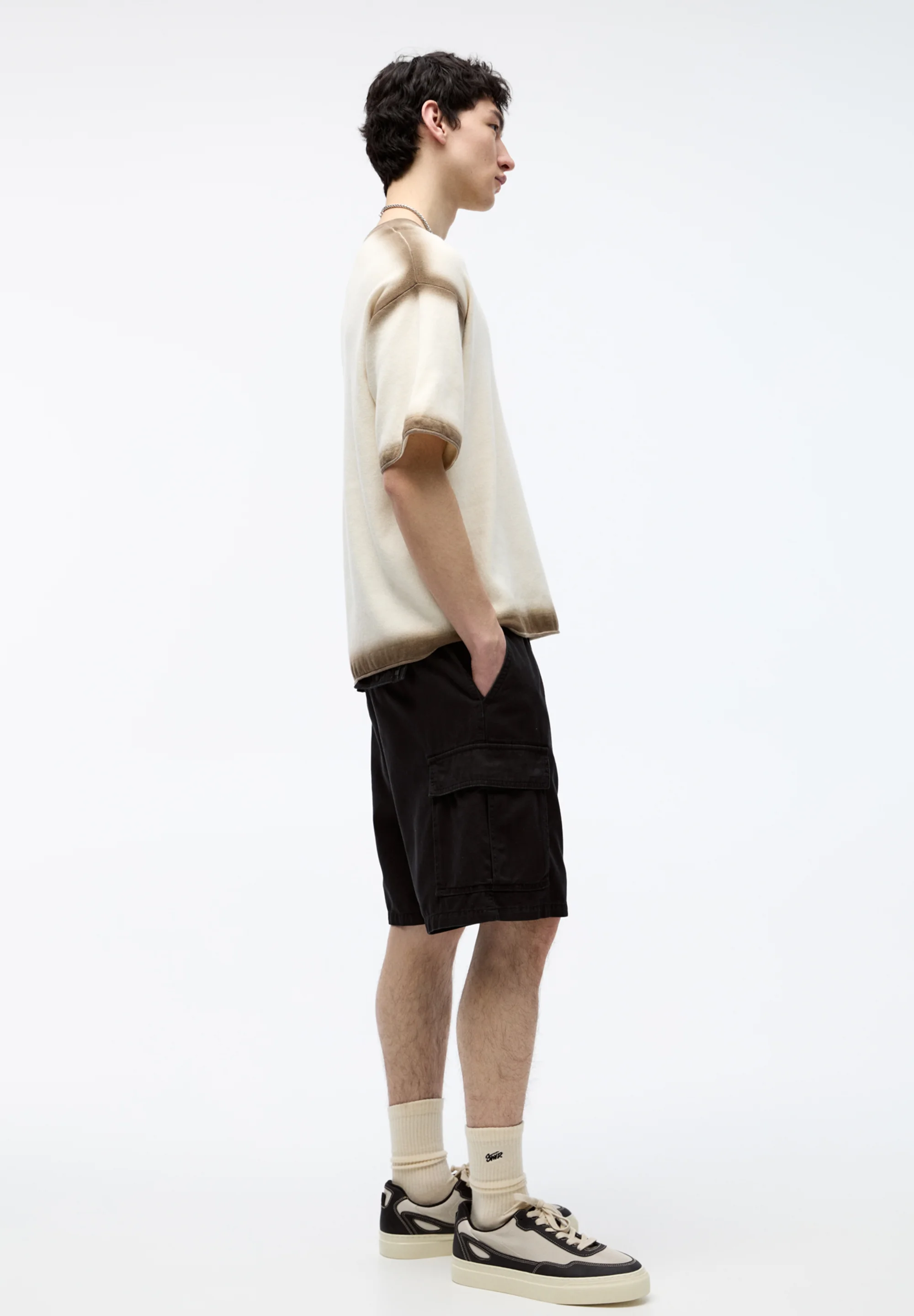 PULL&BEAR BERMUDA - Shorts vaqueros