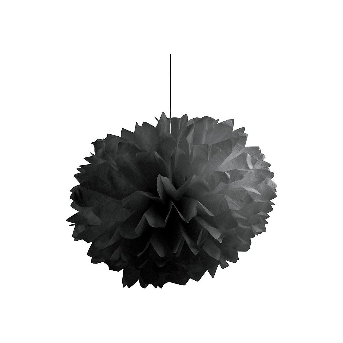 Hängedeko Pompoms Schwarz 40,6 cm, 3 Stück
