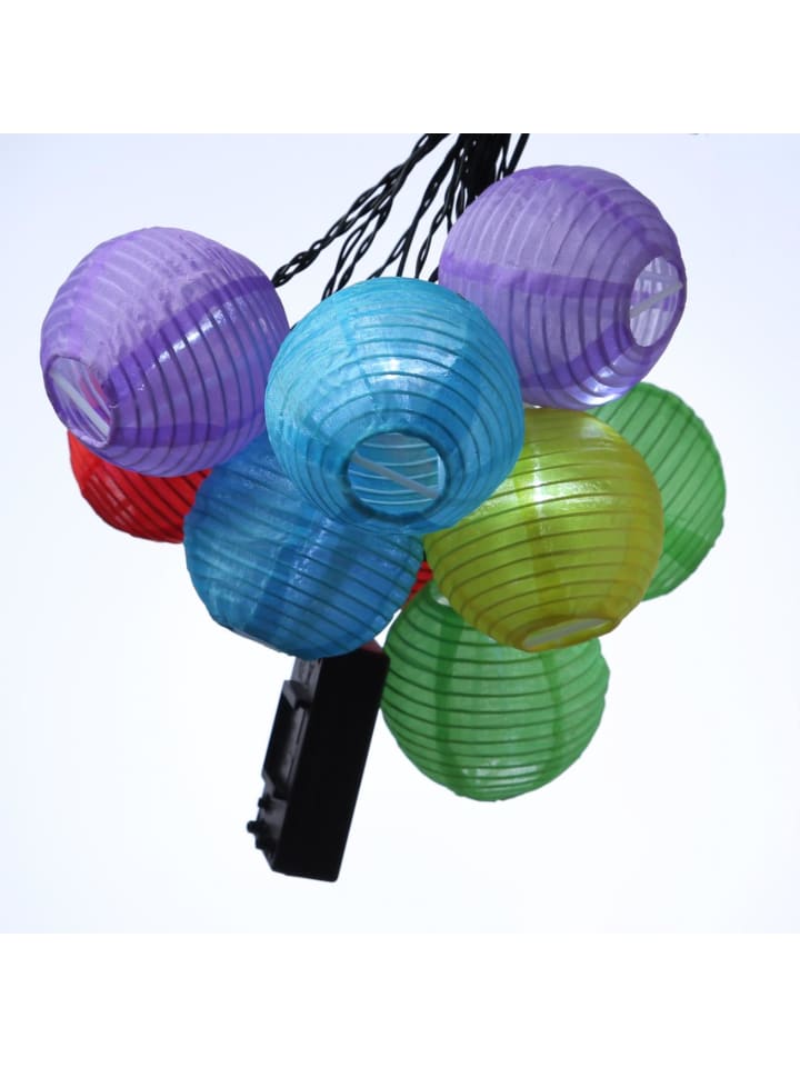 MARELIDA LED Solar Lichterkette 10 Lampions in bunt - L: 3,9m günstig kaufen onesize