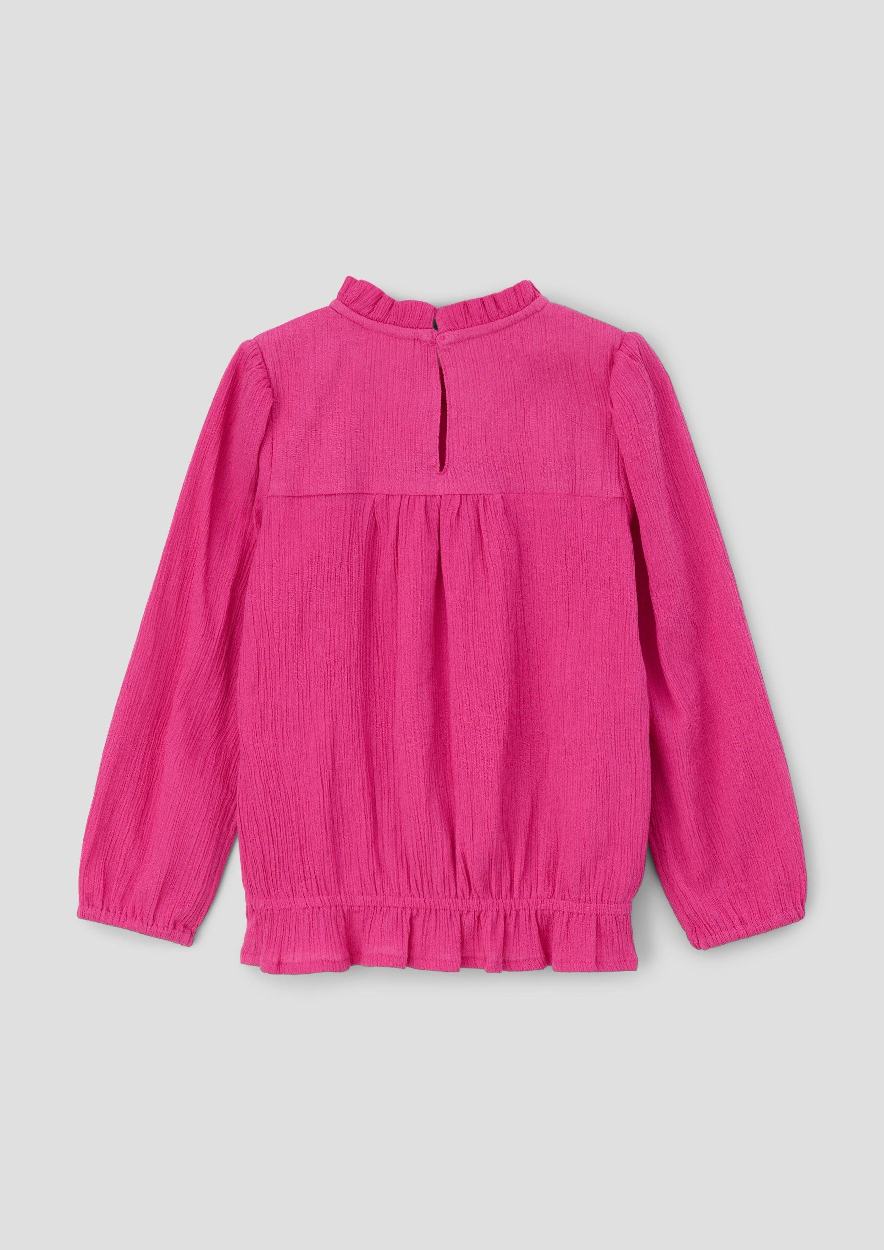 s.Oliver Langarmbluse Bluse mit Raffungen Raffung