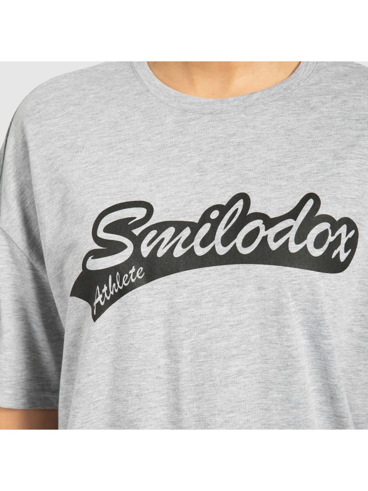 SMILODOX Unisex T-Shirt Macey in Grau Melange günstig kaufen