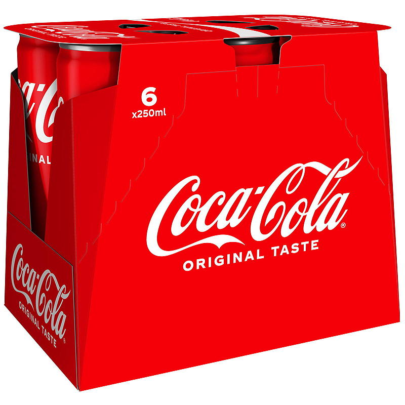 Coca-cola Coca-colam/sukker 6-pk 0,25 l boks