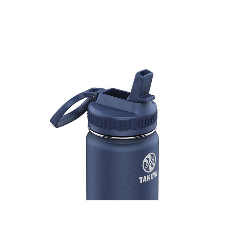 Takeya Actives Straw Insulated Bottle 24oz \/ 700ml Midnight (51229)