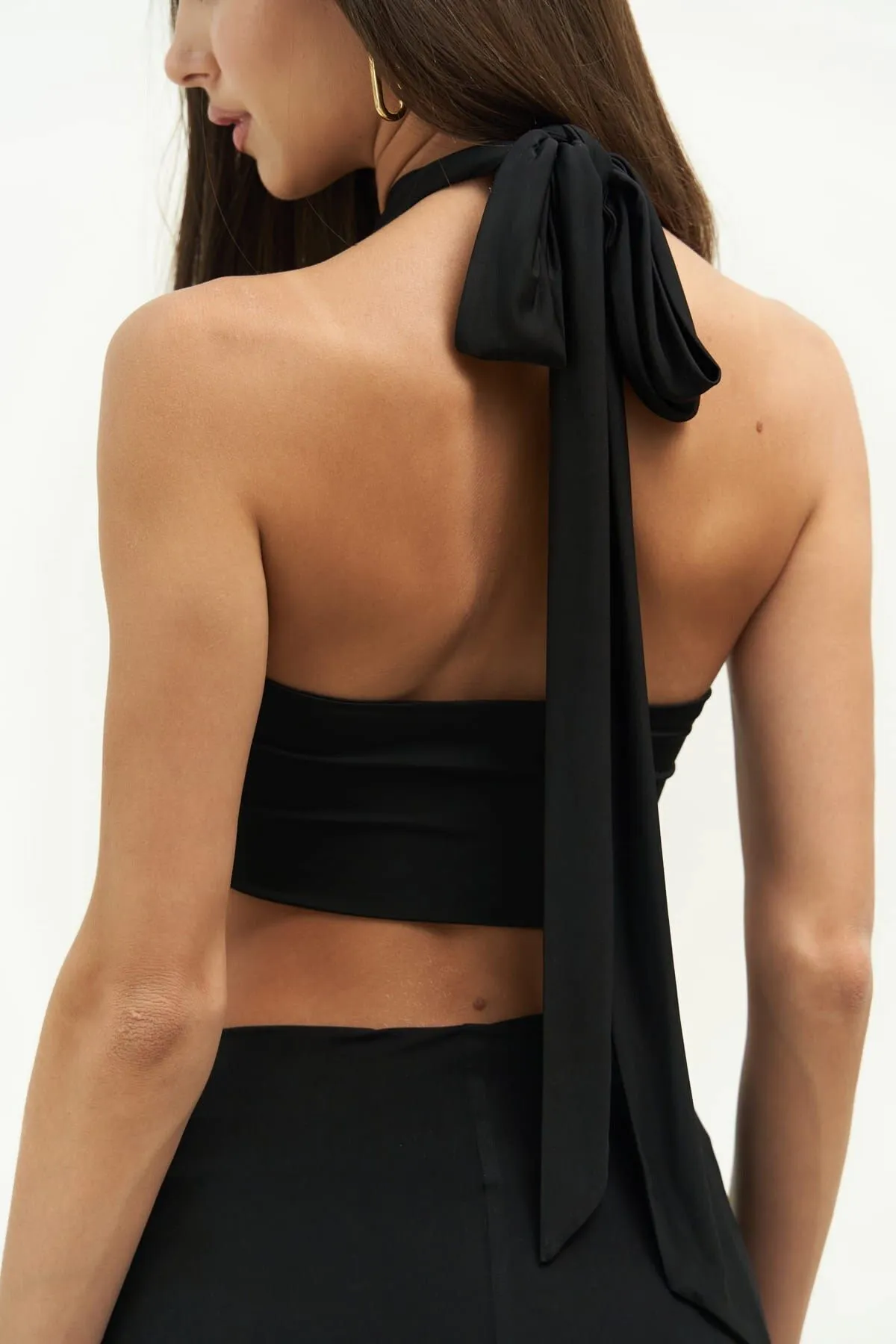 MAİ COLLECTİON  Jolie – Schwarzes, kurzes Rock-Set