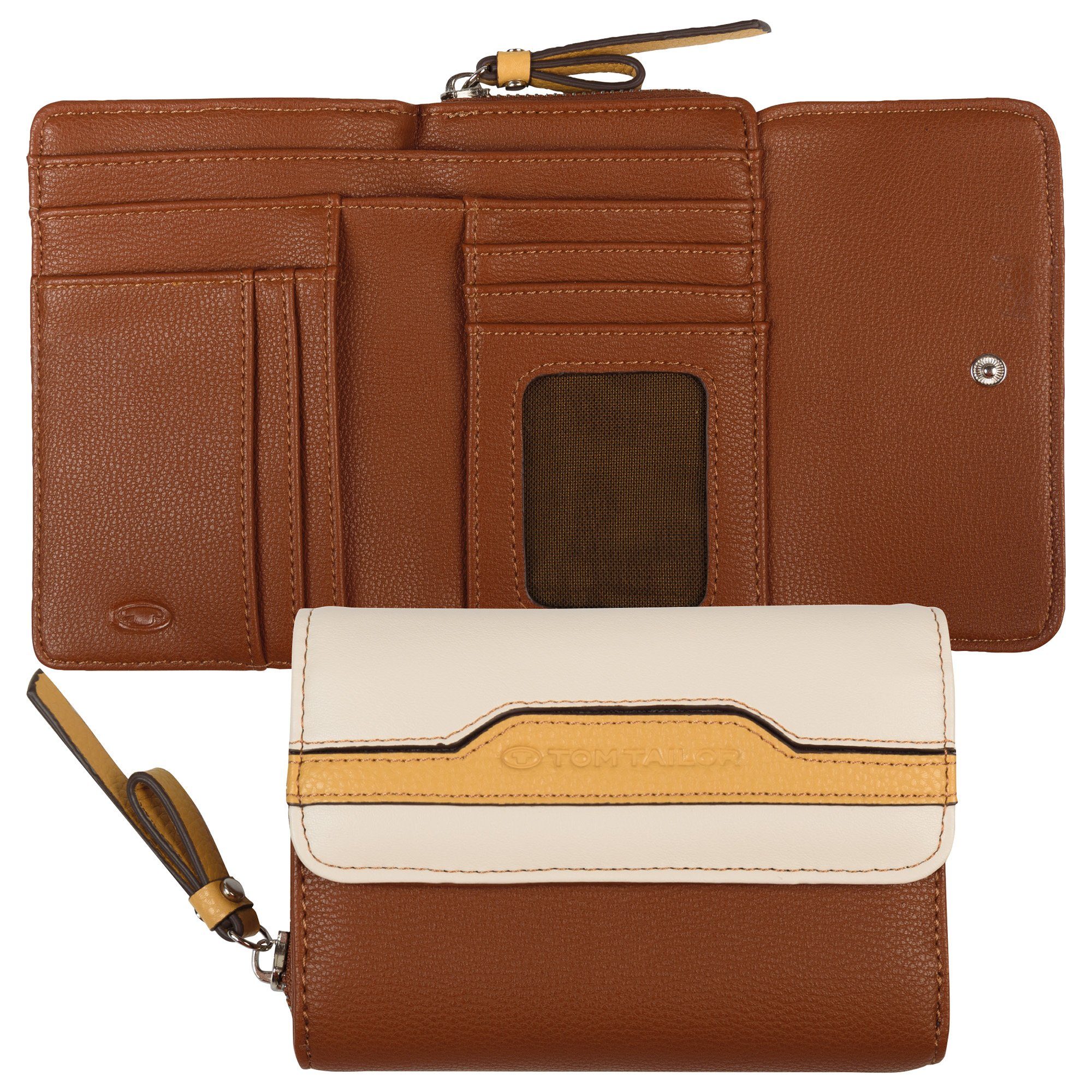 TOM TAILOR Geldbörse Medium flap wallet, im praktischem Format