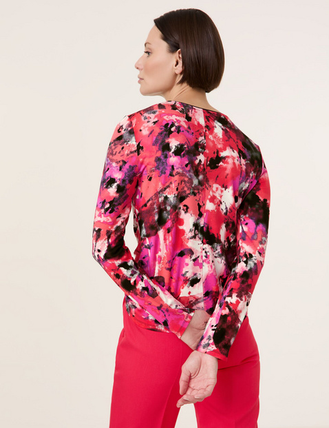 Longsleeve mit abstraktem Print
