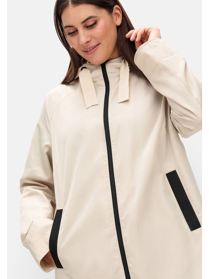 sheego Kapuzenjacke in sand günstig kaufen
