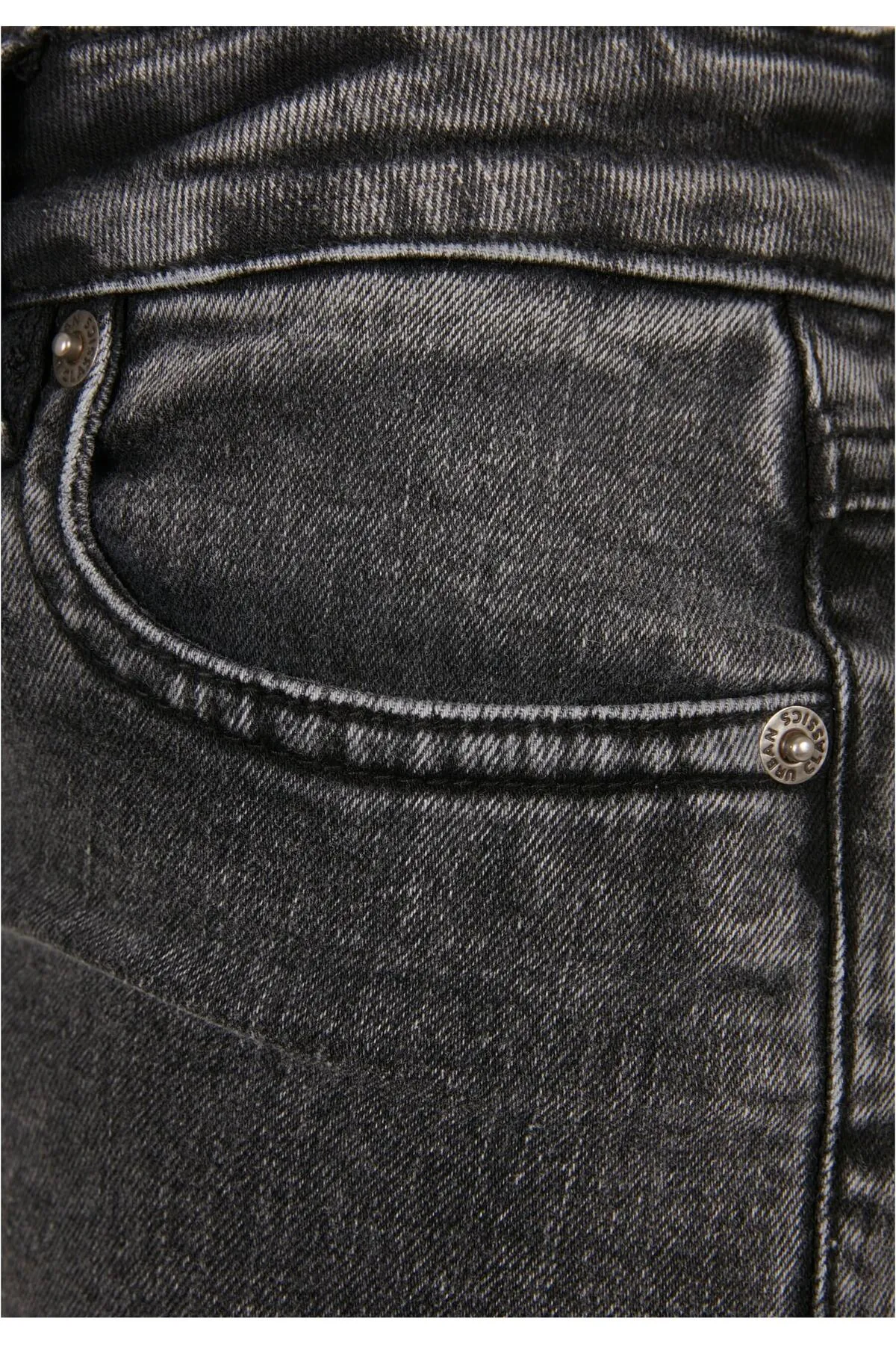 Urban Classics  Damen Jeanshose mit hoher Taille und ausgestelltem Bein