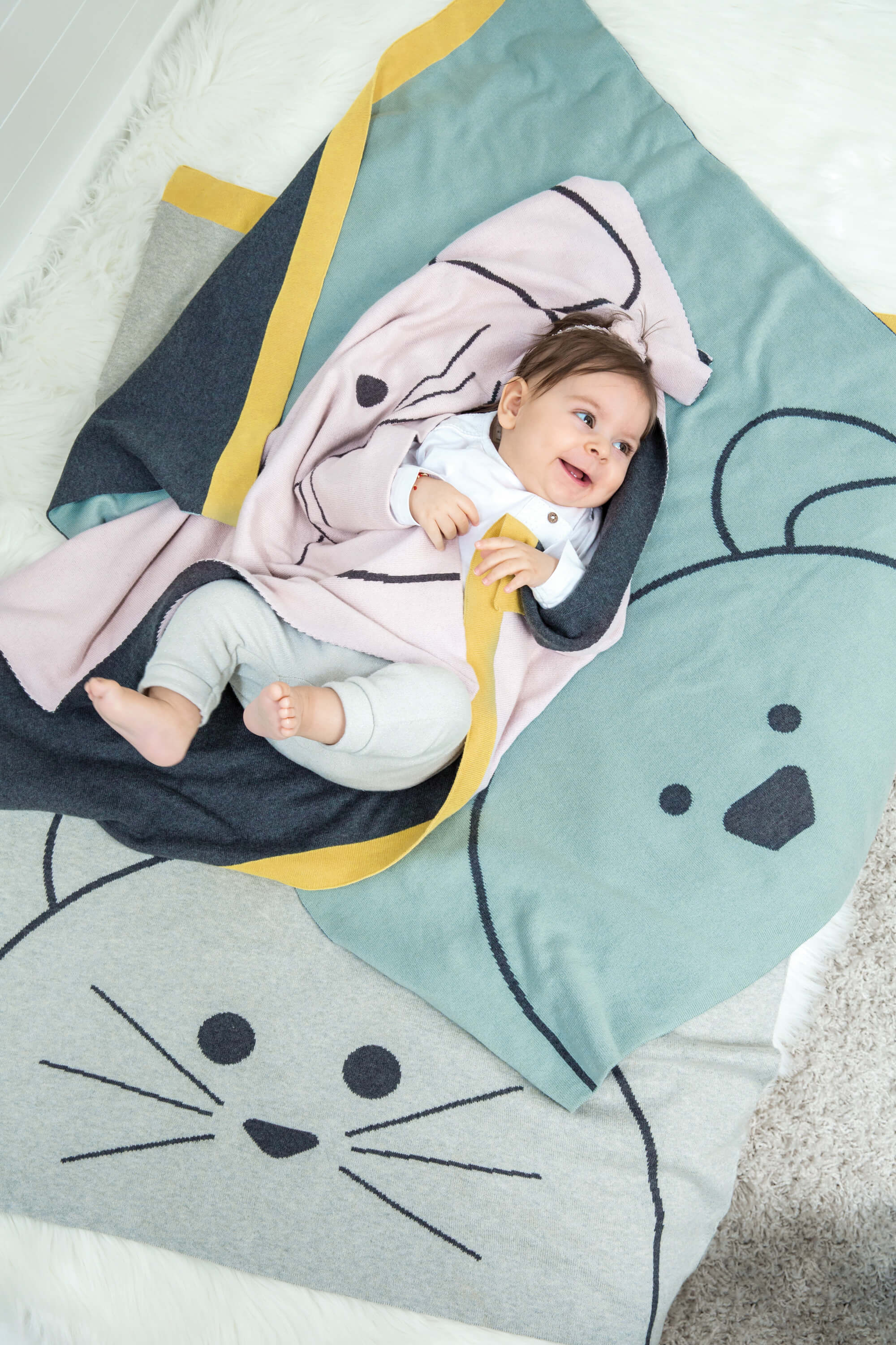 Babydecke - Bio Baumwolle, Hund