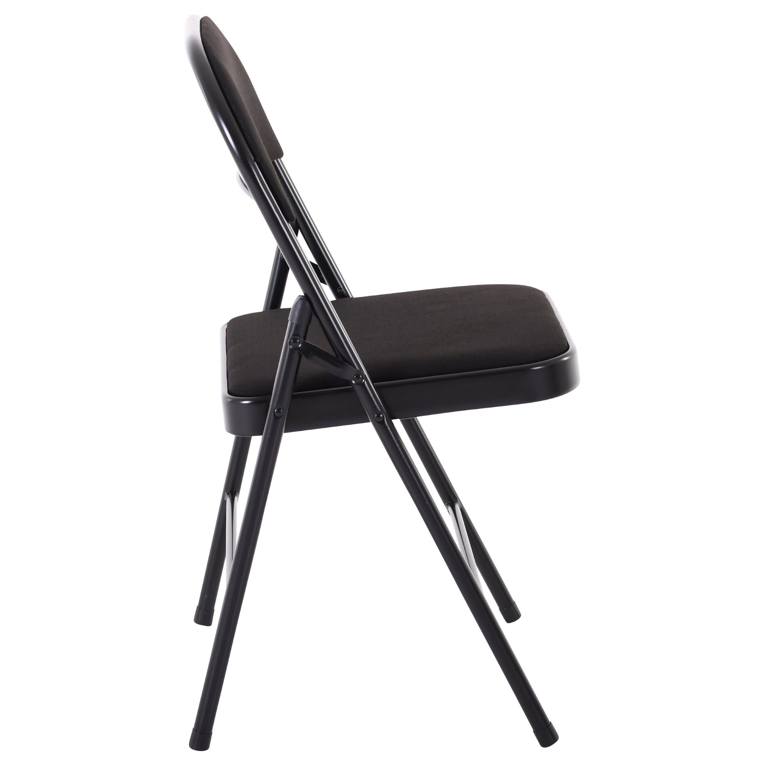 Raburg Klappstuhl Gästestuhl ELIAS mit Stoffbezug, verschiedene Farben, Gestell SCHWARZ (4er-Set), praktischer & kompakter Konferenz-Stuhl, stabiles Faltstuhl & Klappstuhl-Set aus Stahl, klappbar, belastbar bis 130 kg