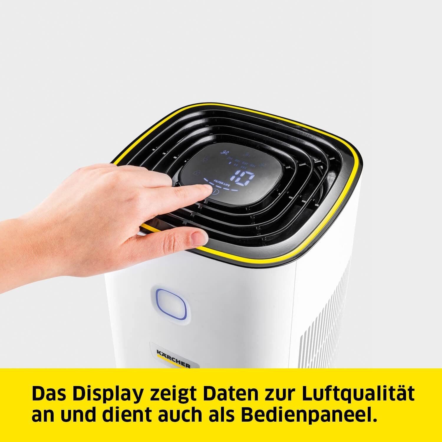 KÄRCHER Luftreiniger, für 40 m² Räume, Luftreiniger luftdurchsatz beseitigt allergene & gerüche nachtmodus