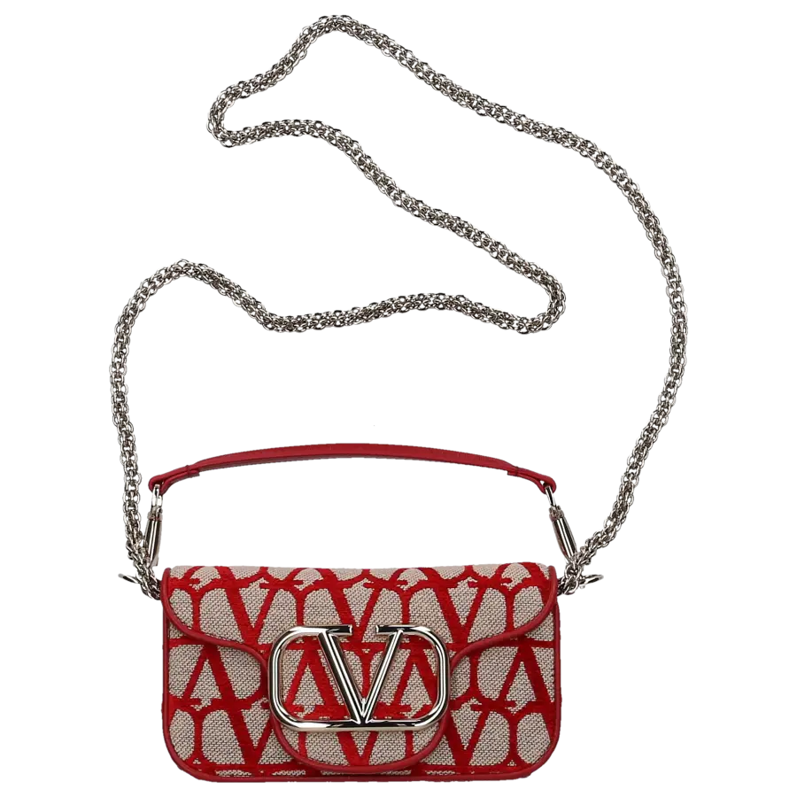 Valentino Garavani - Handtasche LOCÒ Canvas - beige