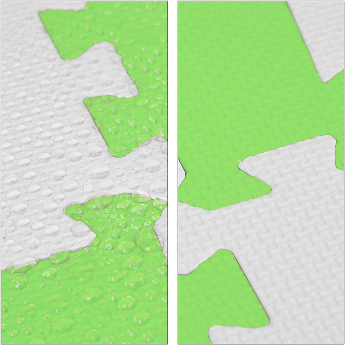 18 x Puzzlematte Sterne weiß-grün