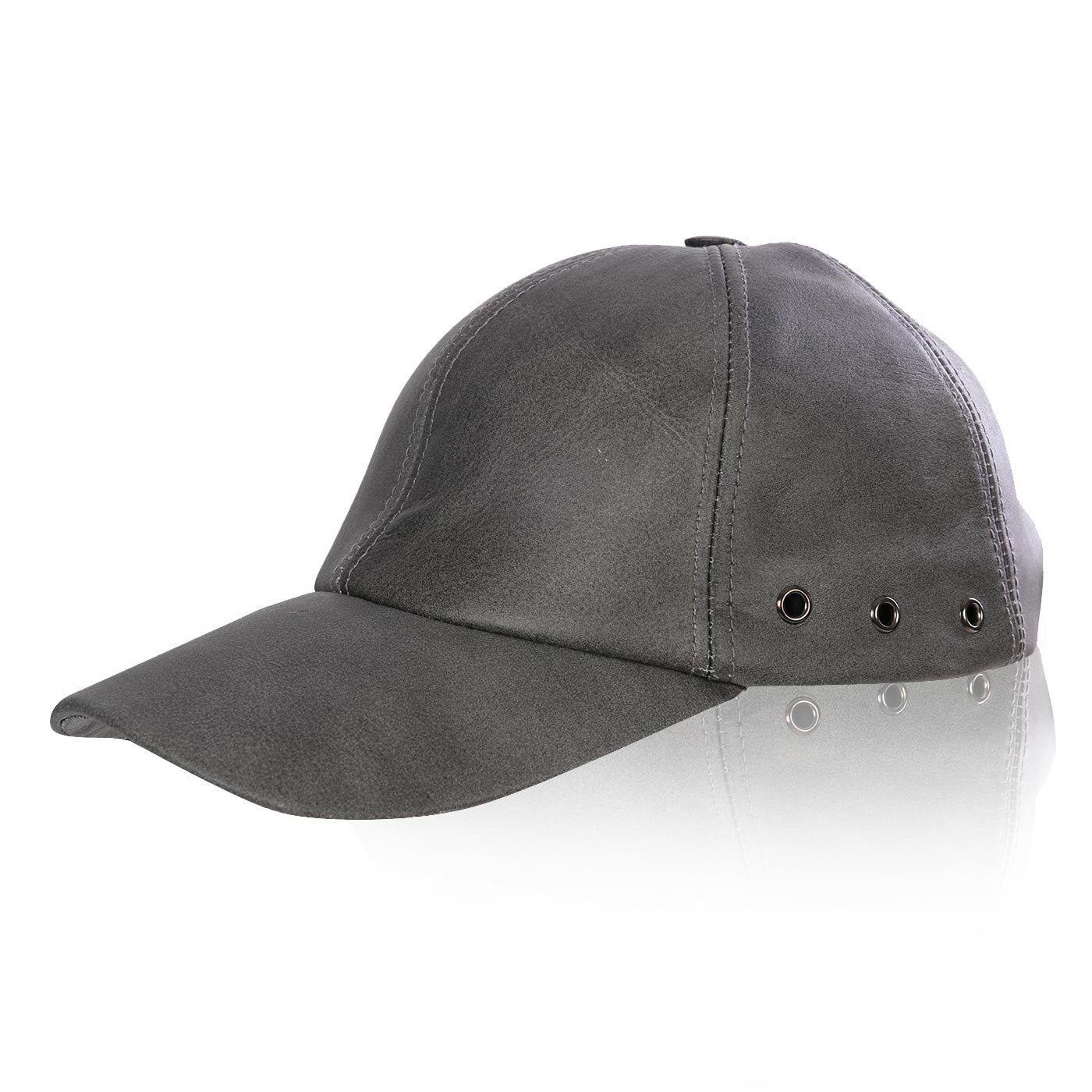 BLACK FOREST FOX Cowboyhut STATES Leder Baseball Cap Hut Schirmmütze Graphit-Grau