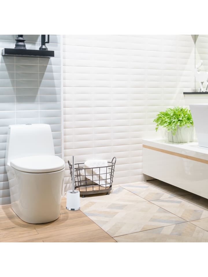 relaxdays WC-Garnitur in Weiß - (H)37,5 x Ø10 cm günstig kaufen onesize