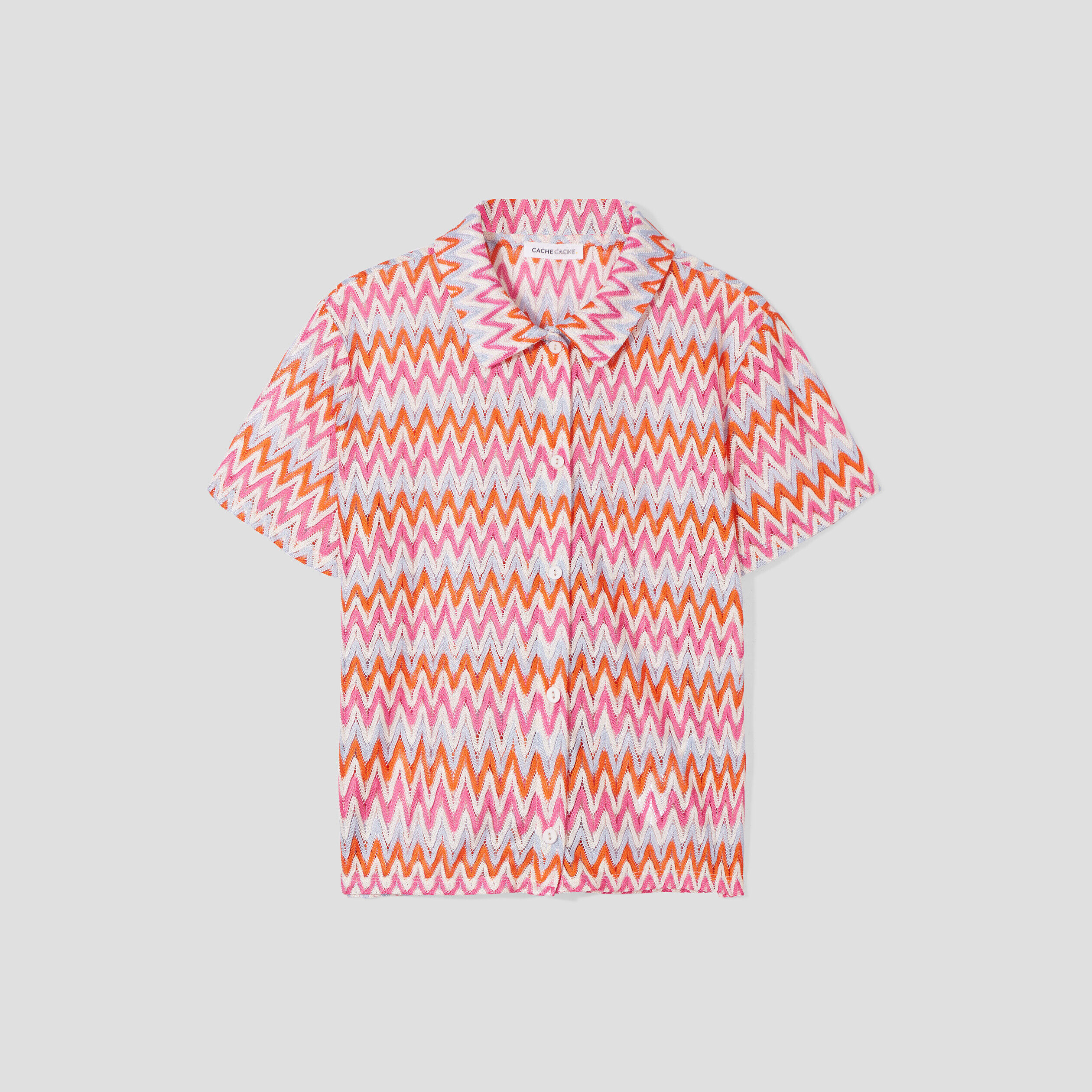 Chemise aspect crochet orange femme | Cache Cache