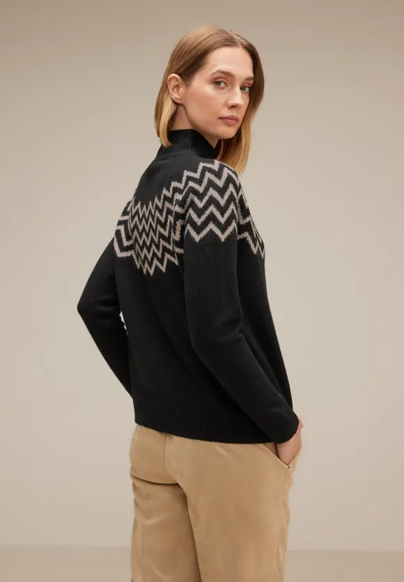 Street One Pullover mit Stehkragen