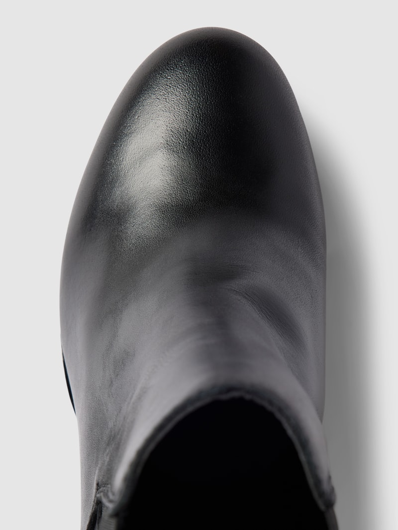Stiefeletten aus Leder-Mix in schwarz