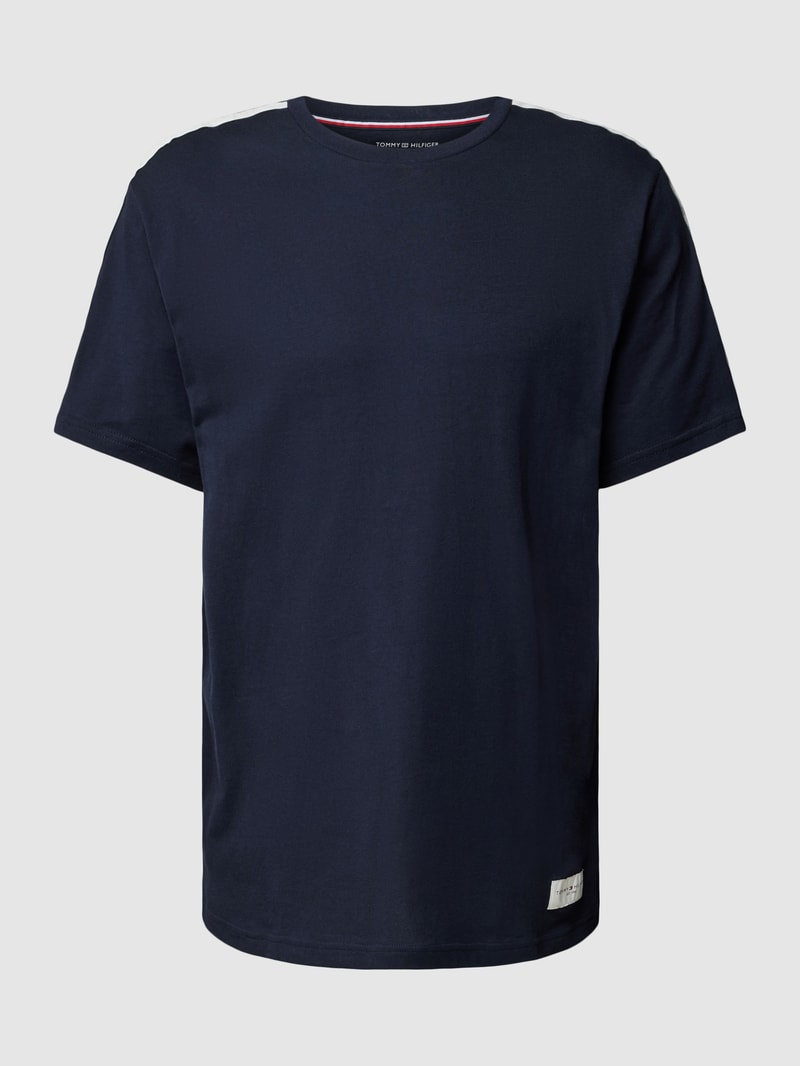 T-Shirt mit Rundhalsausschnitt in marineblau