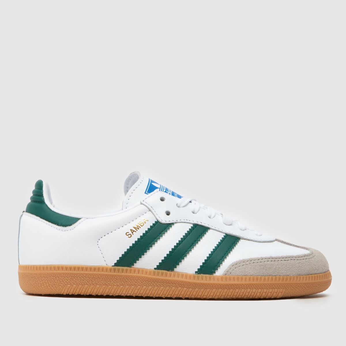 adidas fehér és zöld samba og fiú ifjúsági edzőcipő