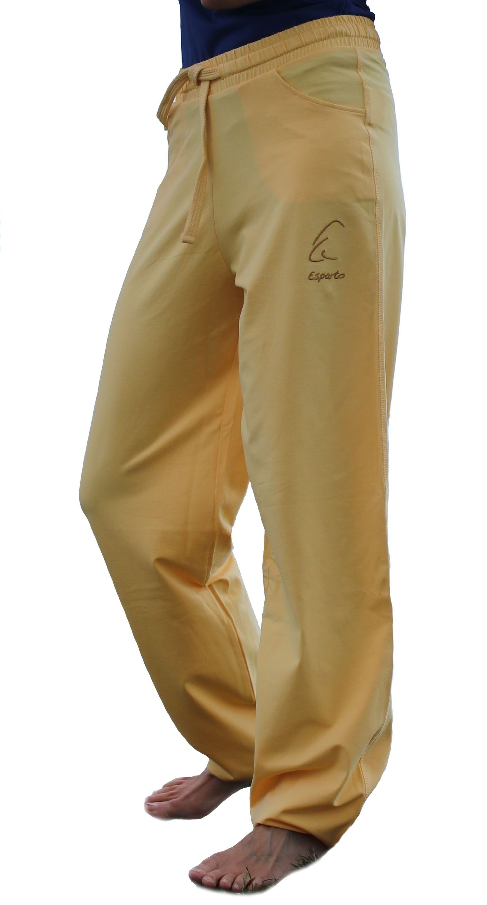 ESPARTO Yogahose Yoga- und Sporthose Sitaara unisex (mit Kordel im Bund) Bindegürtel / -kordel
