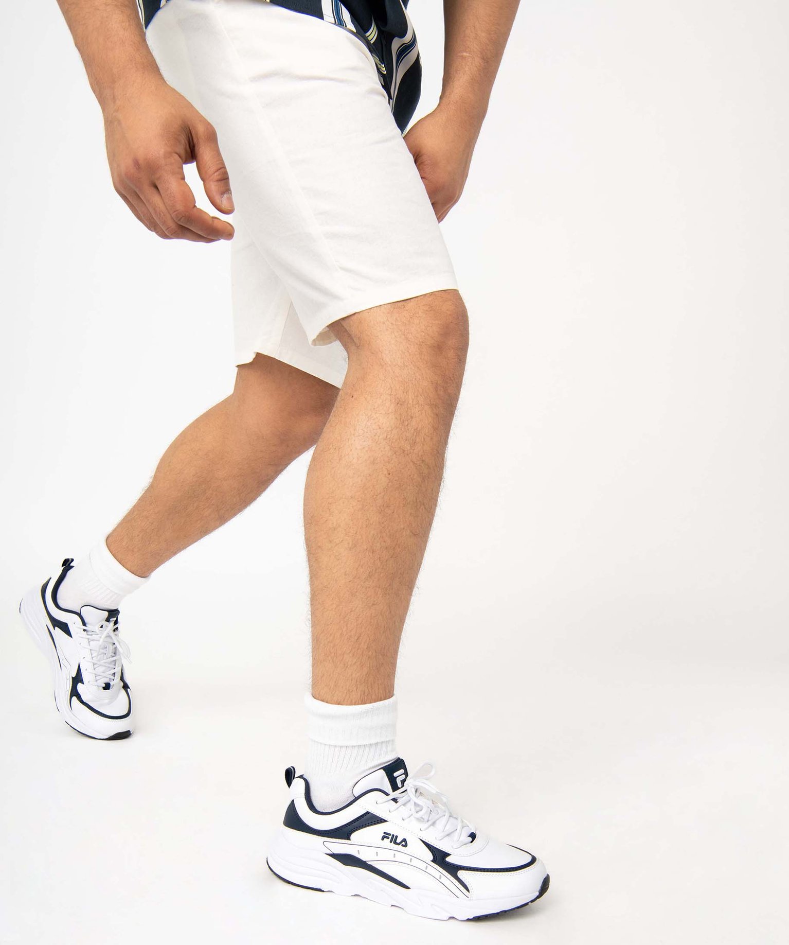 Baskets homme running bicolores à lacets – Fila RRX blanc | GEMO