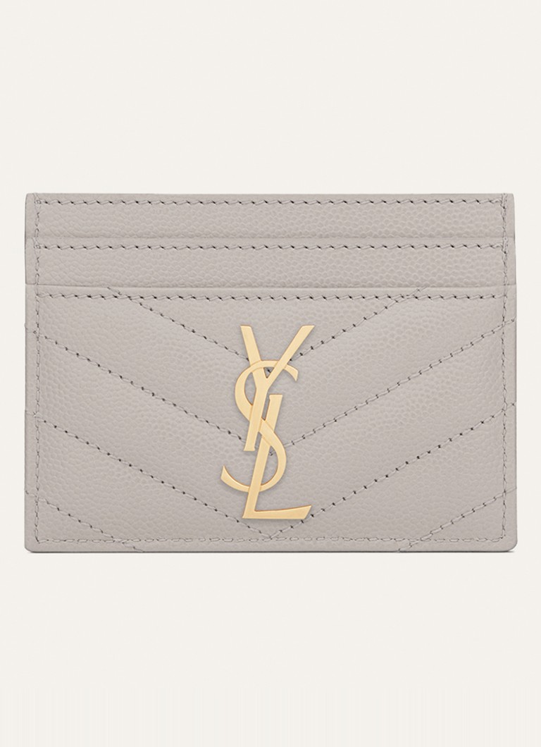 Suport card Saint Laurent Cassandre din piele de vițel