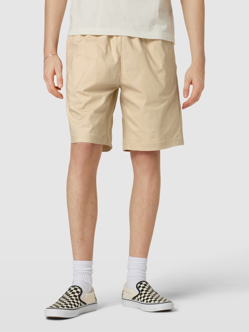 Bermudas mit Label-Detail in beige