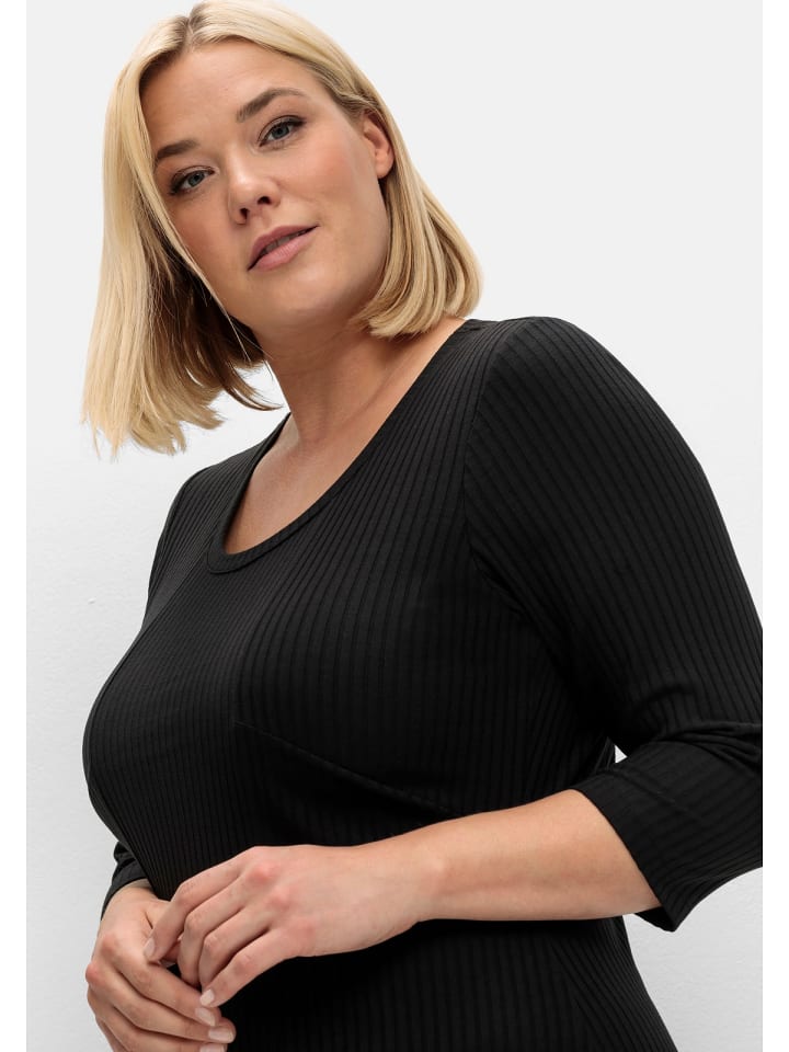 sheego Shirtkleid in schwarz günstig kaufen 44